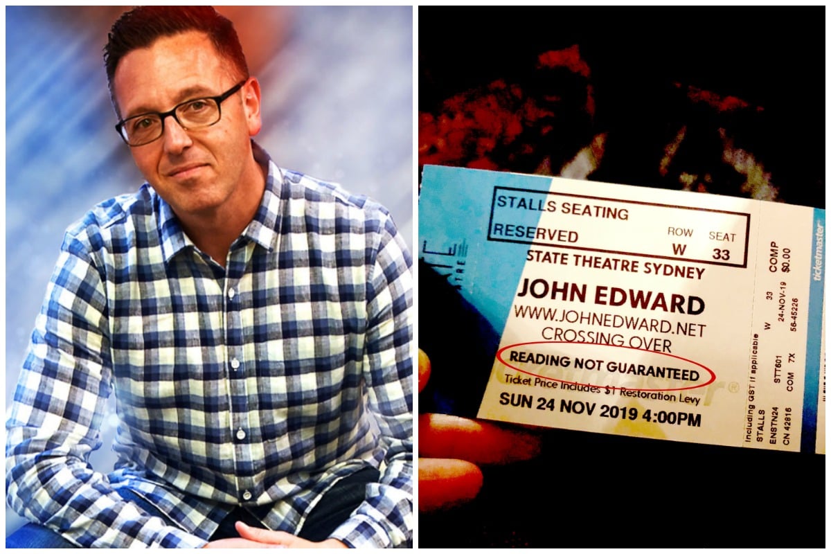 What happened when John Edward psychic medium came to Australia.