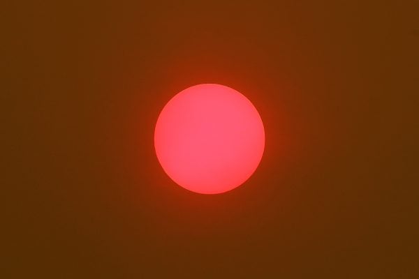 Red sun bushfire