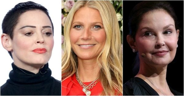 Rose McGowan, Gwyneth Paltrow and Ashley Judd are just three of Weinstein's accusers. Image: Getty.