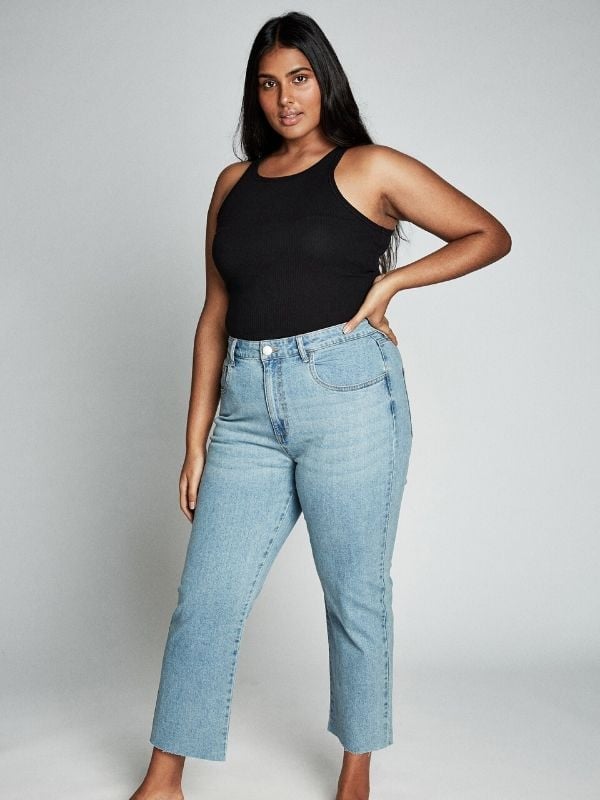 Cotton On Curve Straight Stretch High Rise Jean