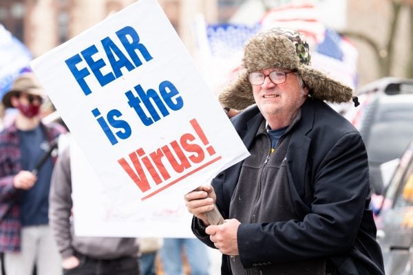 Protest Against Coronavirus Related Regulations in Albany, US