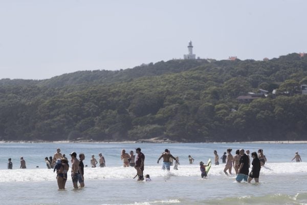 Crowds Flock To Byron Bay Beaches As NSW Moves To Introduce New Coronavirus Lockdown Measures